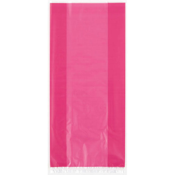 Hot Pink Cello Bags 30pk — 11x5 Inch Cellophane Party Bags