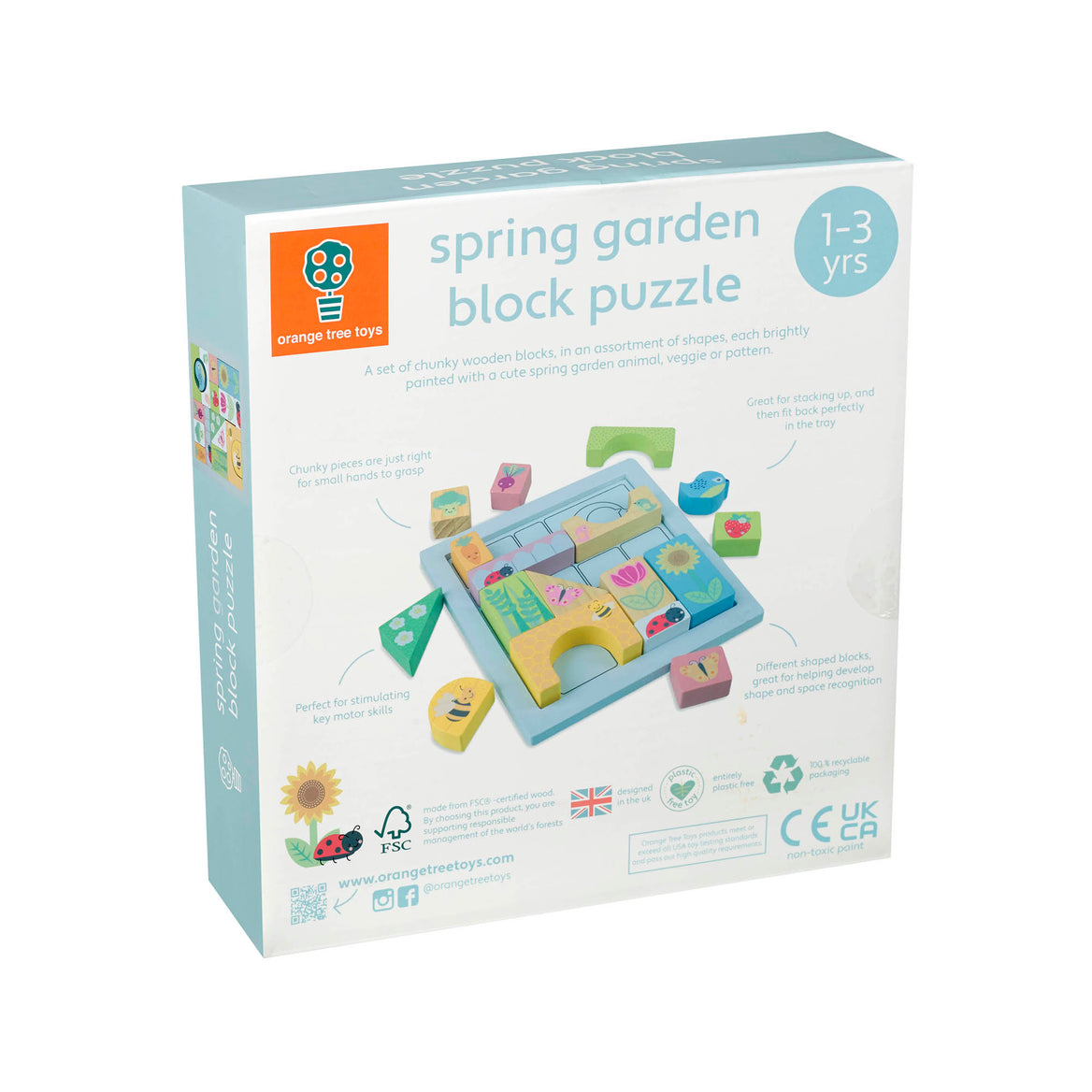 Spring Garden Wooden Block Puzzle | FSC Wood | Plastic-Free
