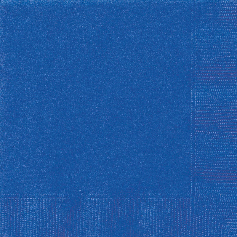 Plain Royal Blue Paper Napkins 20pk