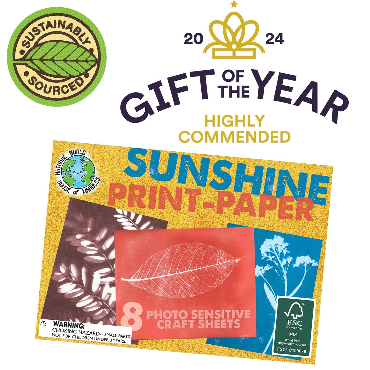 Sun Print Paper Kit – 8 Sheets | STEM Activity | 15x20cm