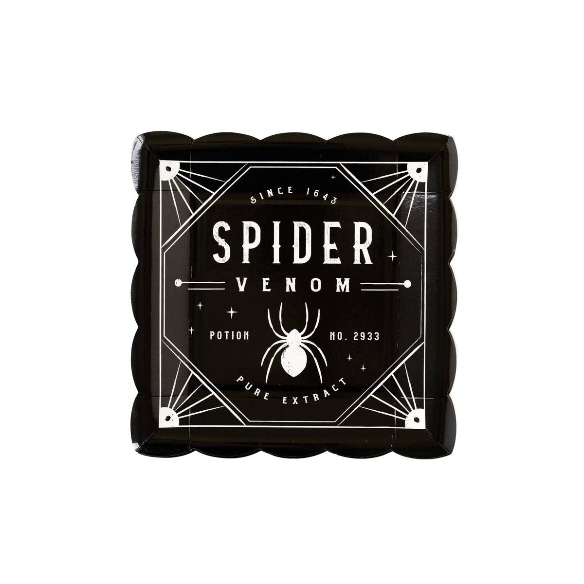 Vintage Label Halloween Paper Plates – 9 Pack | Square