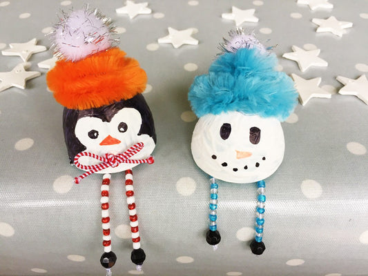 Cute Christmas Egg Head Decorations