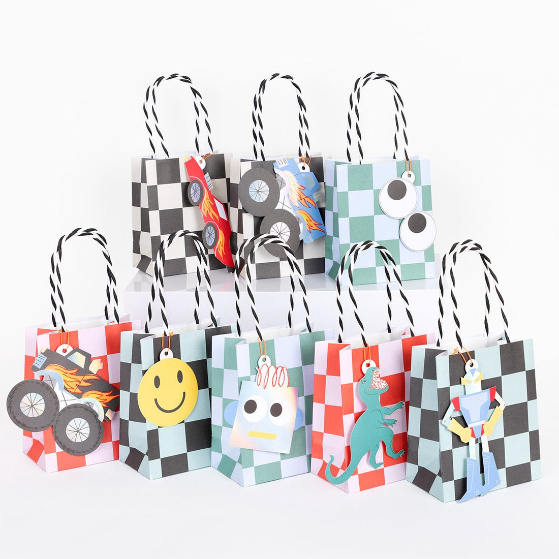 Toybox icon sticker party bags for children's parties