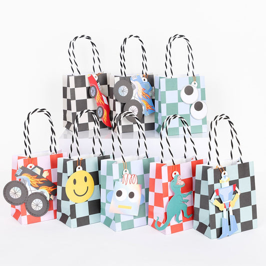Toybox icon sticker party bags for children's parties