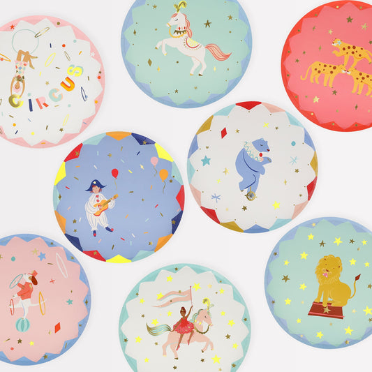 Circus Party Side Plates x8 — Meri Meri Big Top Design