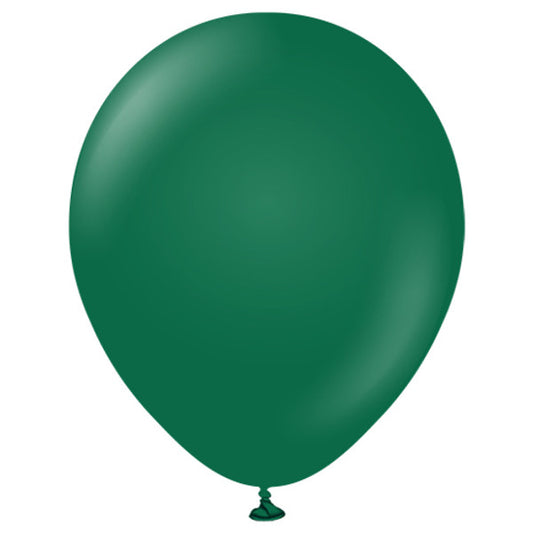 Dark Green Latex Balloons 5pk — Natural Rubber, Plastic-Free