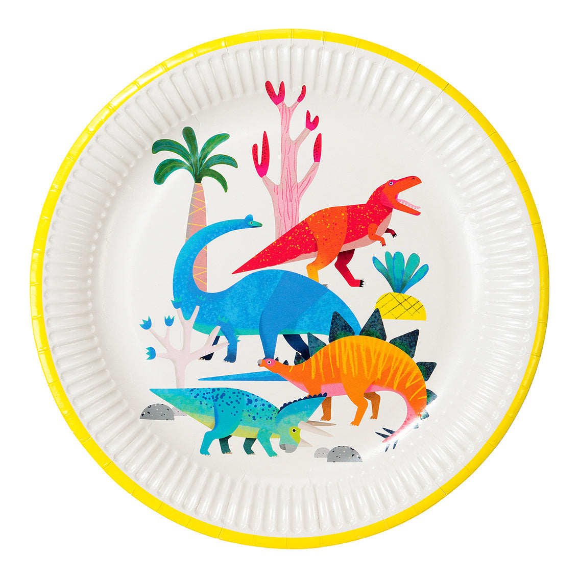 Party Dinosaur Eco Paper Plates 8pk — 100% Recyclable