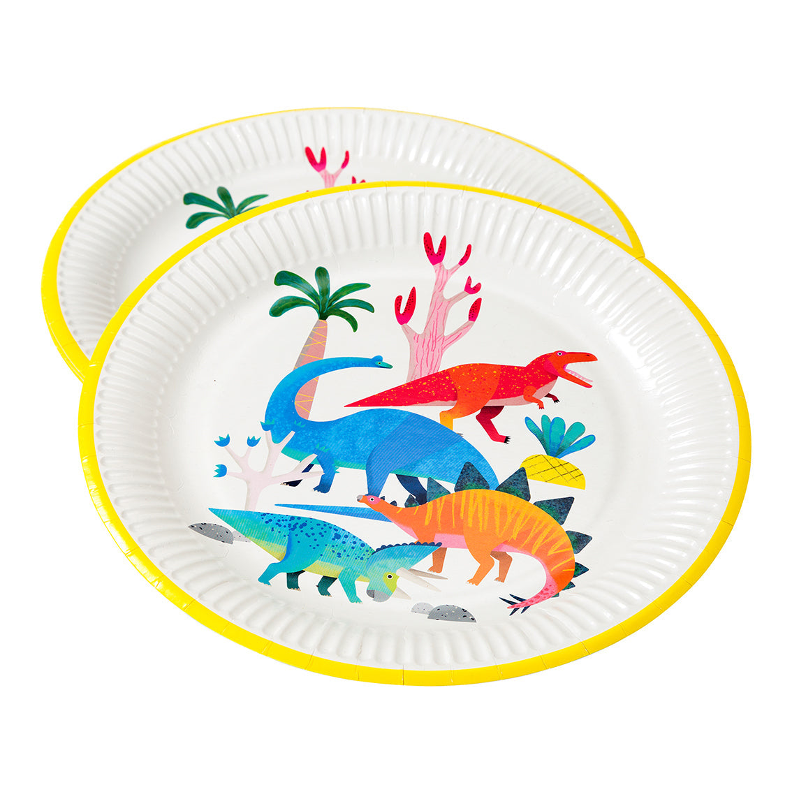 Party Dinosaur Eco Paper Plates 8pk — 100% Recyclable