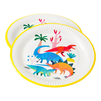 Party Dinosaur Eco Paper Plates 8pk — 100% Recyclable