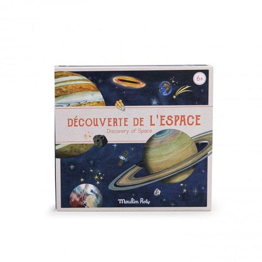 Moulin Roty Space Discovery Box — 75-Piece Kids Astronomy Kit