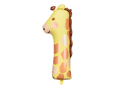 Number Animal Foil Balloon 34 Inch — Large Birthday Number Balloon