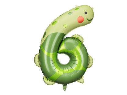 Number Animal Foil Balloon 34 Inch — Large Birthday Number Balloon