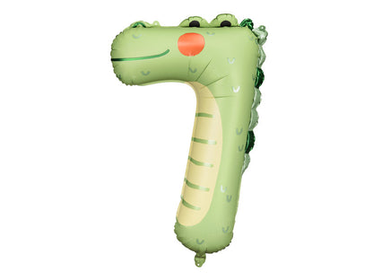 Number Animal Foil Balloon 34 Inch — Large Birthday Number Balloon
