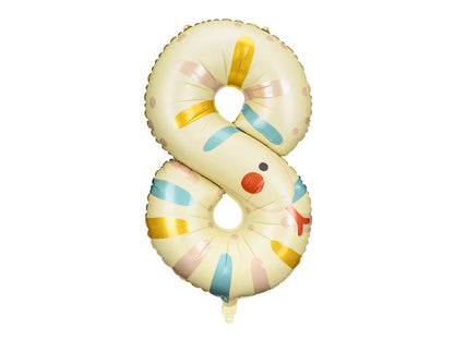 Number Animal Foil Balloon 34 Inch — Large Birthday Number Balloon