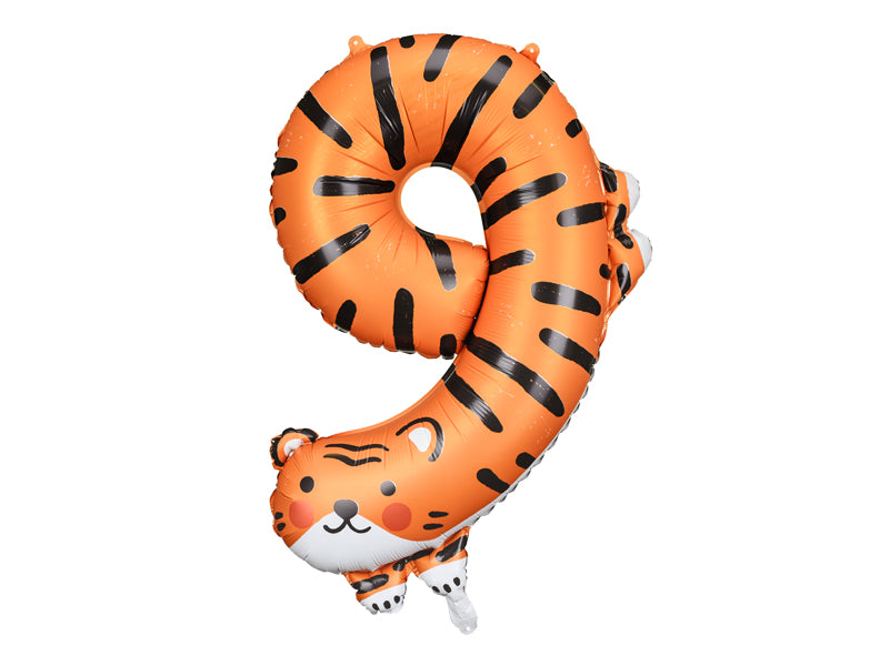 Number Animal Foil Balloon 34 Inch — Large Birthday Number Balloon