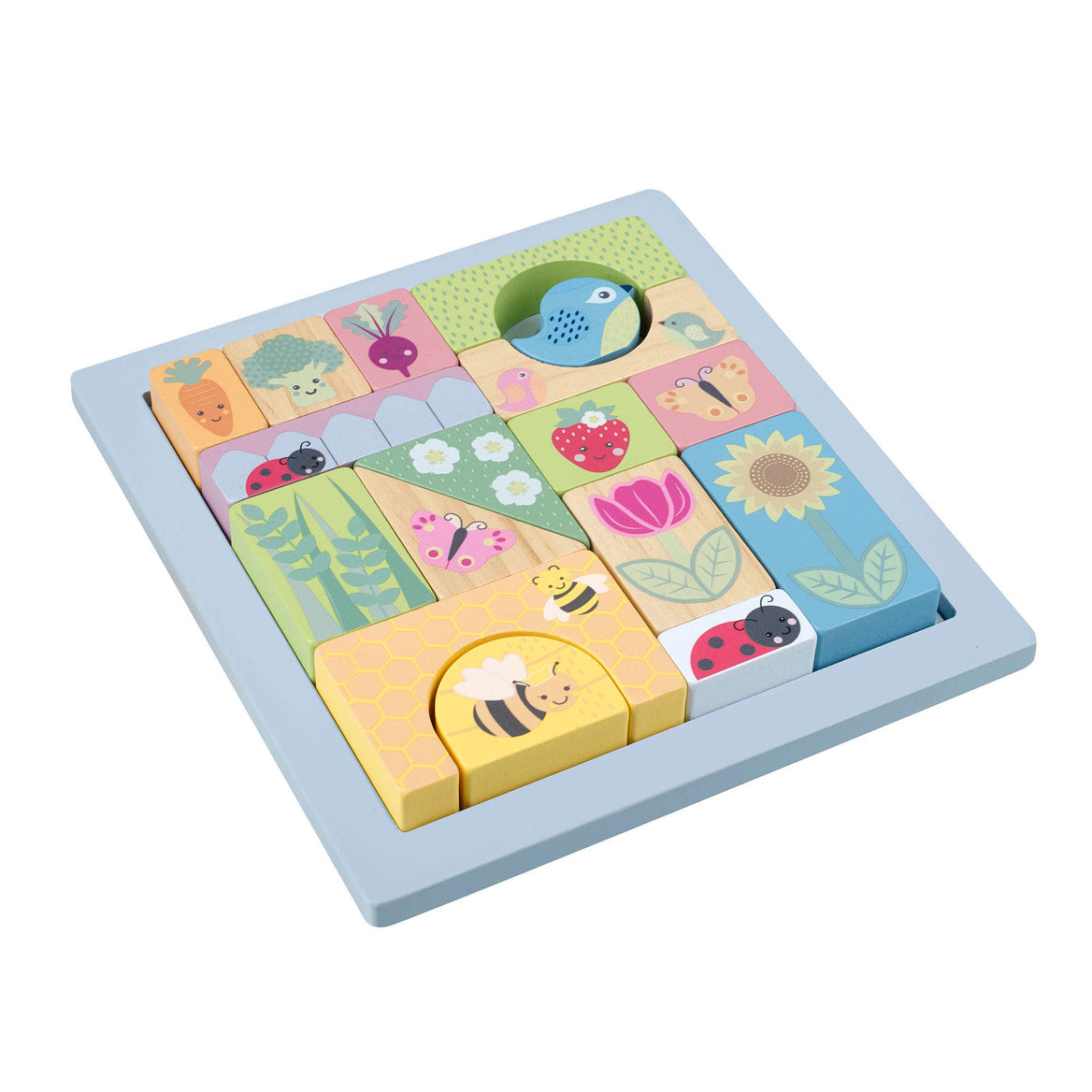 Spring Garden Wooden Block Puzzle | FSC Wood | Plastic-Free