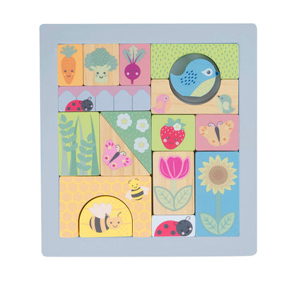Spring Garden Wooden Block Puzzle | FSC Wood | Plastic-Free