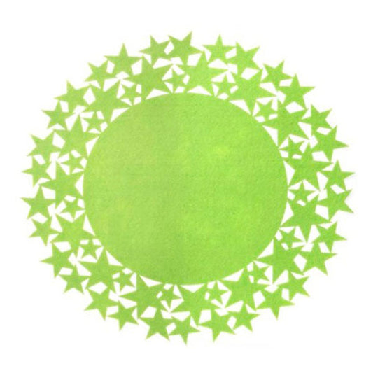 green felt star placemat