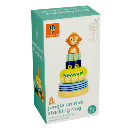 Jungle Animals Wooden Stacking Ring Toy | Age 12m+ | Plastic-Free