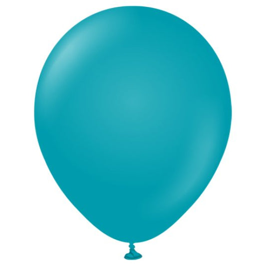 Turquoise Latex Balloons 5pk — Natural Rubber, Plastic-Free