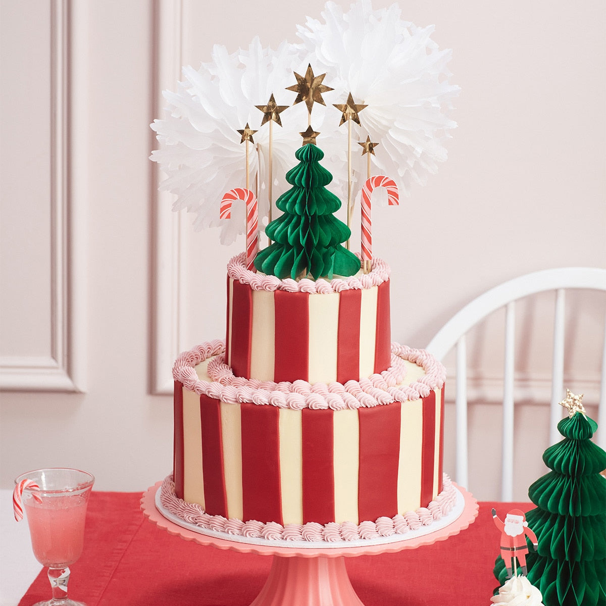Meri Meri Christmas Honeycomb Cake Topper Set — 10 Toppers