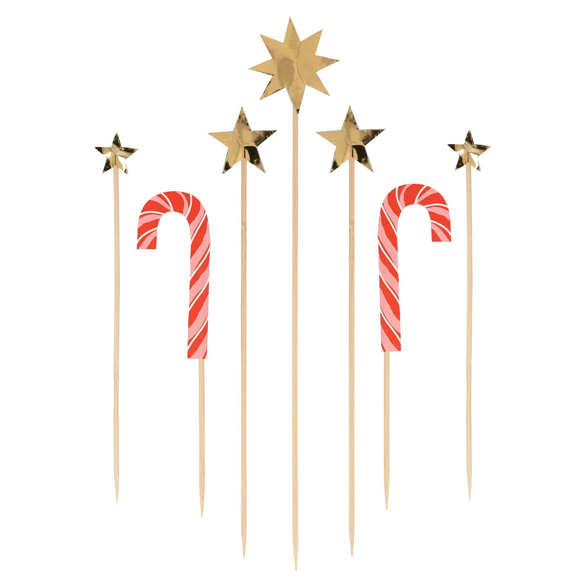 Meri Meri Christmas Honeycomb Cake Topper Set — 10 Toppers