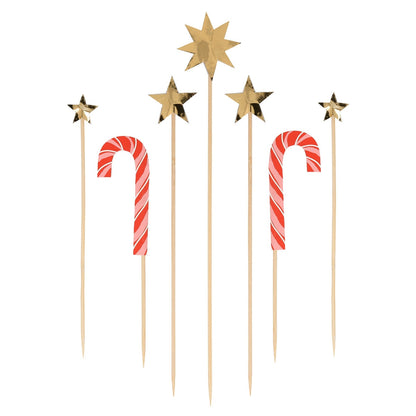 Meri Meri Christmas Honeycomb Cake Topper Set — 10 Toppers