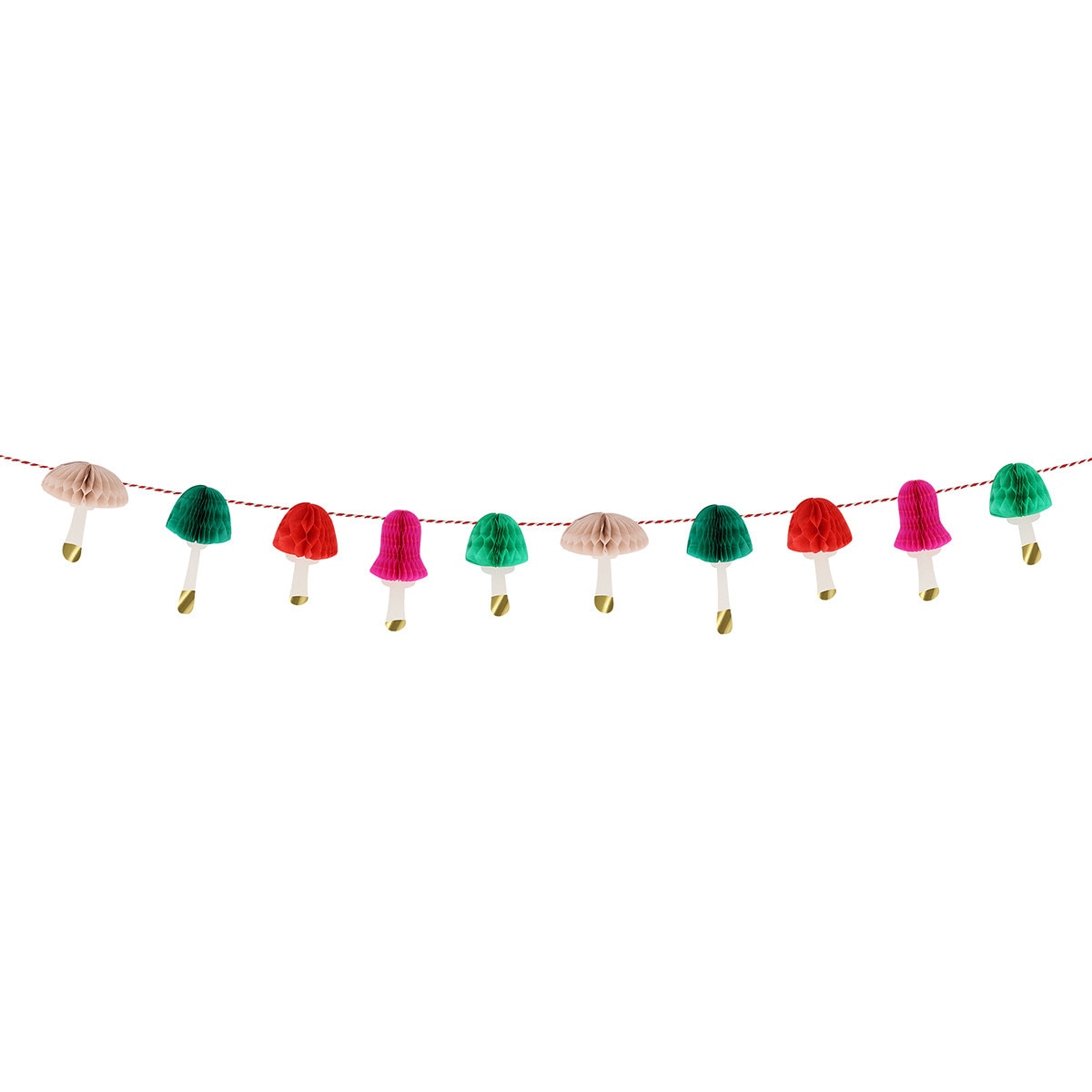 Meri Meri Mushroom Honeycomb Mini Garland — Party Decoration