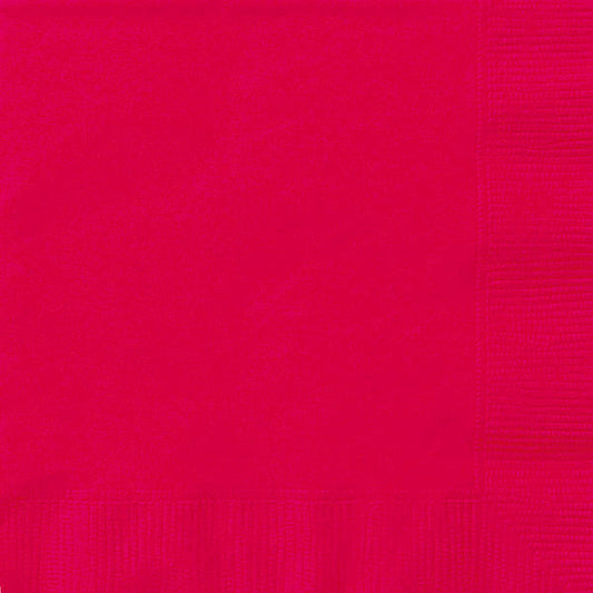 plain ruby red napkins