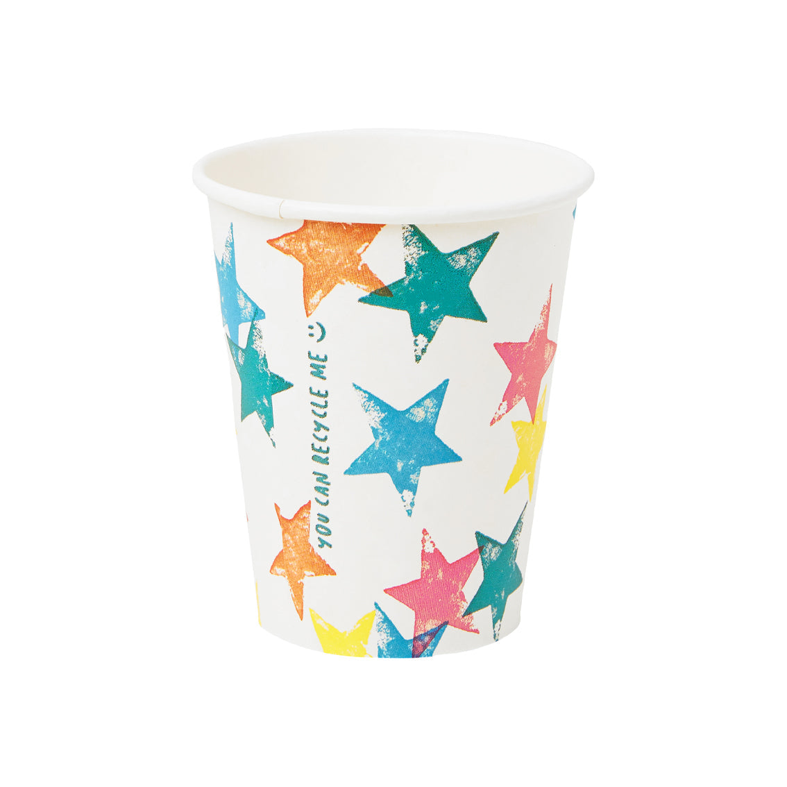 Eco Star Party Paper Cups 8pk — Plastic-Free Rainbow Design