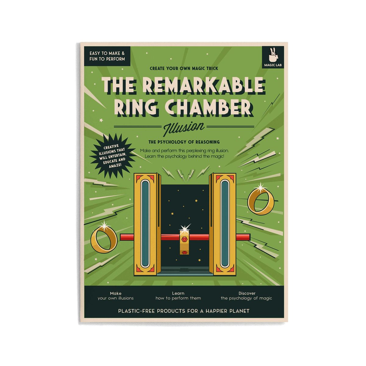 Remarkable Ring Chamber Illusion — Plastic-Free Magic Kit — Age 9+