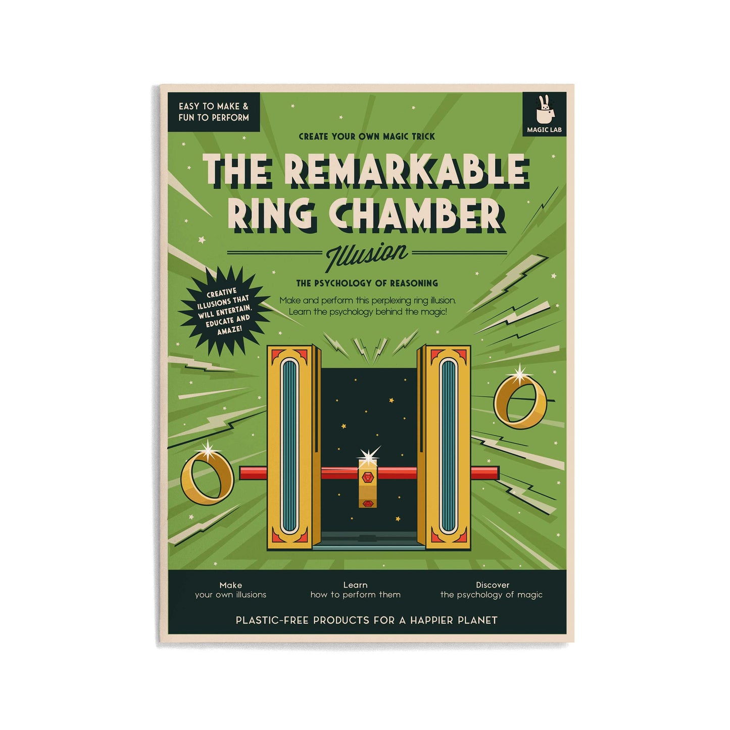Remarkable Ring Chamber Illusion — Plastic-Free Magic Kit — Age 9+