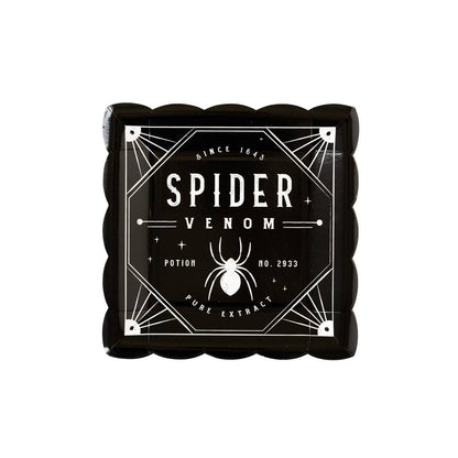 Vintage Label Halloween Paper Plates – 9 Pack | Square