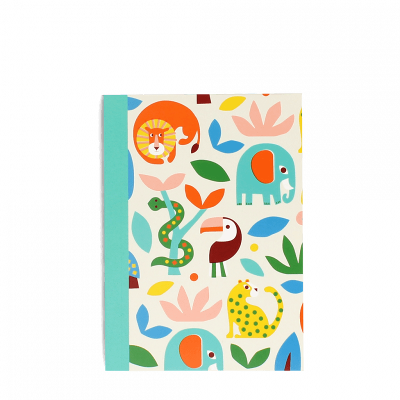 Wild Wonders A6 Notebook — Wildlife Illustrations for Kids