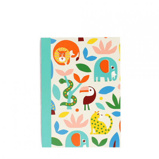 Wild Wonders A6 Notebook — Wildlife Illustrations for Kids